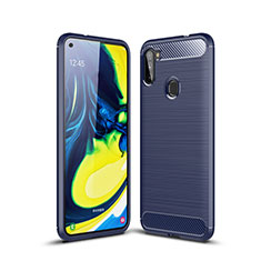 Custodia Silicone Cover Morbida Line per Samsung Galaxy A11 Blu