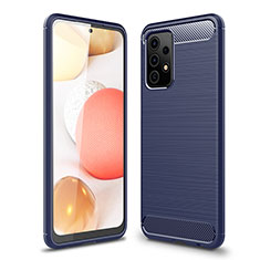 Custodia Silicone Cover Morbida Line per Samsung Galaxy A52 4G Blu