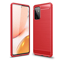 Custodia Silicone Cover Morbida Line per Samsung Galaxy A72 4G Rosso