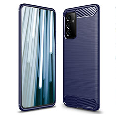 Custodia Silicone Cover Morbida Line per Samsung Galaxy A82 5G Blu