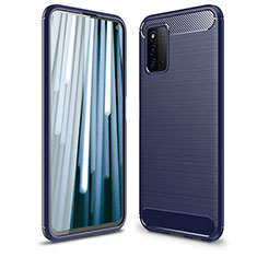 Custodia Silicone Cover Morbida Line per Samsung Galaxy F52 5G Blu