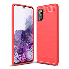 Custodia Silicone Cover Morbida Line per Samsung Galaxy M02s Rosso