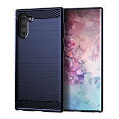 Custodia Silicone Cover Morbida Line per Samsung Galaxy Note 10 5G Blu