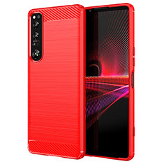 Custodia Silicone Cover Morbida Line per Sony Xperia 1 IV Rosso