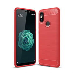 Custodia Silicone Cover Morbida Line per Xiaomi Mi A2 Rosso