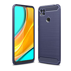 Custodia Silicone Cover Morbida Line per Xiaomi Redmi 9C Blu