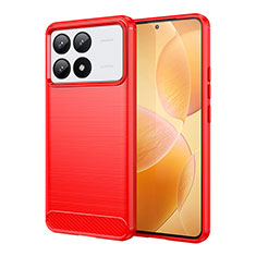 Custodia Silicone Cover Morbida Line per Xiaomi Redmi K70 5G Rosso