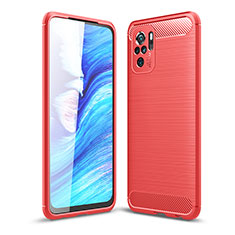 Custodia Silicone Cover Morbida Line per Xiaomi Redmi Note 10 4G Rosso