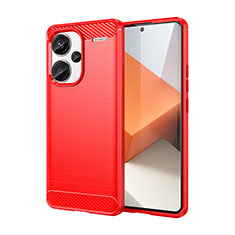 Custodia Silicone Cover Morbida Line per Xiaomi Redmi Note 13 Pro+ Plus 5G Rosso