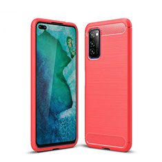 Custodia Silicone Cover Morbida Line S01 per Huawei Honor V30 5G Rosso