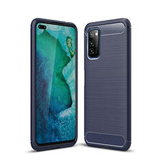 Custodia Silicone Cover Morbida Line S01 per Huawei Honor V30 Pro 5G Blu