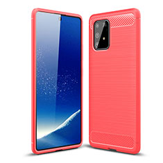 Custodia Silicone Cover Morbida Line WL1 per Samsung Galaxy M80S Rosso