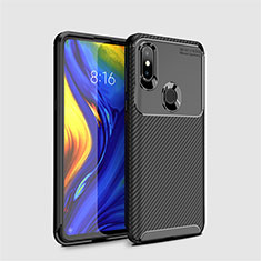 Custodia Silicone Cover Morbida Spigato A01 per Xiaomi Mi Mix 3 Nero