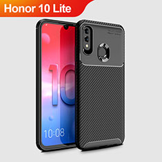 Custodia Silicone Cover Morbida Spigato per Huawei Honor 10 Lite Nero