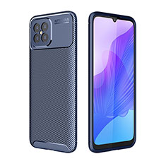 Custodia Silicone Cover Morbida Spigato per Huawei Nova 8 SE 4G Blu