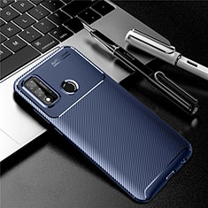 Custodia Silicone Cover Morbida Spigato per Huawei Nova Lite 3 Plus Blu