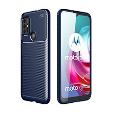 Custodia Silicone Cover Morbida Spigato per Motorola Moto G20 Blu