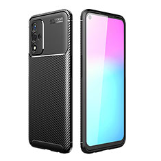 Custodia Silicone Cover Morbida Spigato per Oppo A93s 5G Nero