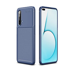 Custodia Silicone Cover Morbida Spigato per Realme X50t 5G Blu