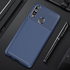 Custodia Silicone Cover Morbida Spigato per Samsung Galaxy A20s Blu