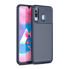 Custodia Silicone Cover Morbida Spigato per Samsung Galaxy A40s Blu