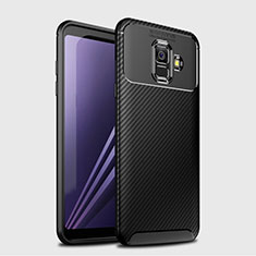 Custodia Silicone Cover Morbida Spigato per Samsung Galaxy A6 (2018) Dual SIM Nero