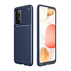 Custodia Silicone Cover Morbida Spigato per Samsung Galaxy A72 5G Blu