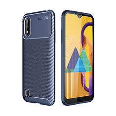 Custodia Silicone Cover Morbida Spigato per Samsung Galaxy M01 Blu