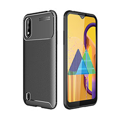 Custodia Silicone Cover Morbida Spigato per Samsung Galaxy M01 Nero