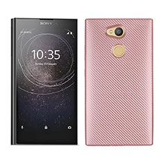 Custodia Silicone Cover Morbida Spigato per Sony Xperia L2 Oro Rosa