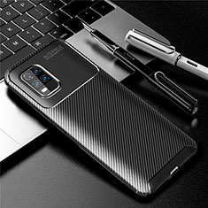 Custodia Silicone Cover Morbida Spigato per Xiaomi Mi 10 Lite Nero