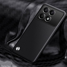 Custodia Silicone Cover Morbida Spigato per Xiaomi Redmi K70 5G Nero