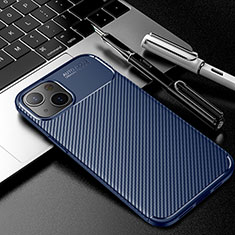 Custodia Silicone Cover Morbida Spigato S01 per Apple iPhone 13 Mini Blu