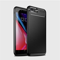 Custodia Silicone Cover Morbida Spigato S01 per Apple iPhone 8 Plus Nero