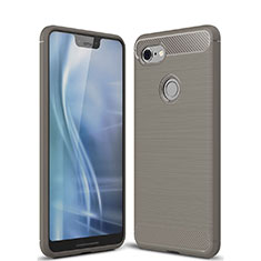 Custodia Silicone Cover Morbida Spigato S01 per Google Pixel 3 XL Grigio