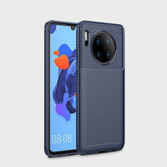 Custodia Silicone Cover Morbida Spigato S01 per Huawei Mate 30 Pro Blu