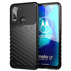 Custodia Silicone Cover Morbida Spigato S01 per Motorola Moto G8 Power Lite Nero