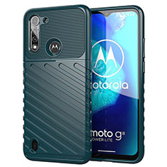 Custodia Silicone Cover Morbida Spigato S01 per Motorola Moto G8 Power Lite Verde