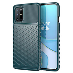 Custodia Silicone Cover Morbida Spigato S01 per OnePlus 8T 5G Verde Notte