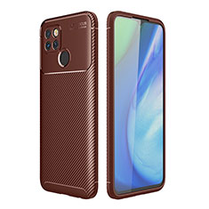 Custodia Silicone Cover Morbida Spigato S01 per Realme Q2i 5G Marrone