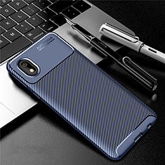 Custodia Silicone Cover Morbida Spigato S01 per Samsung Galaxy A01 Core Blu