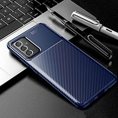 Custodia Silicone Cover Morbida Spigato S01 per Samsung Galaxy A15 4G Blu