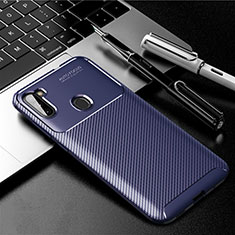 Custodia Silicone Cover Morbida Spigato S01 per Samsung Galaxy M11 Blu