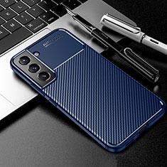 Custodia Silicone Cover Morbida Spigato S01 per Samsung Galaxy S24 Plus 5G Blu