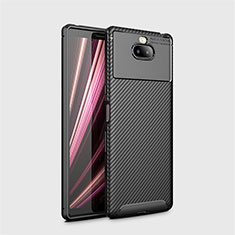 Custodia Silicone Cover Morbida Spigato S01 per Sony Xperia 10 Nero