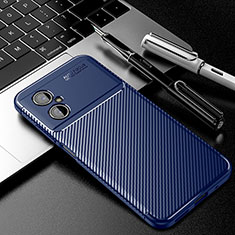 Custodia Silicone Cover Morbida Spigato S01 per Xiaomi Redmi Note 11R 5G Blu