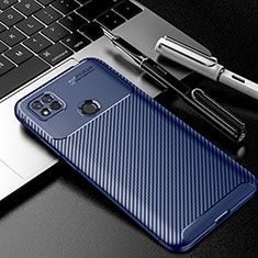 Custodia Silicone Cover Morbida Spigato S02 per Xiaomi POCO C3 Blu