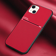 Custodia Silicone Cover Morbida Spigato S03 per Apple iPhone 14 Rosso