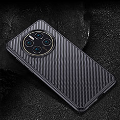 Custodia Silicone Cover Morbida Spigato T01 per Huawei Mate 50E Nero