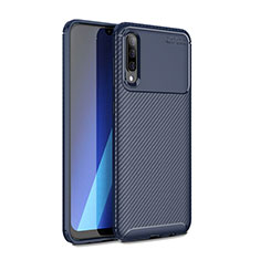 Custodia Silicone Cover Morbida Spigato WL1 per Samsung Galaxy A30S Blu